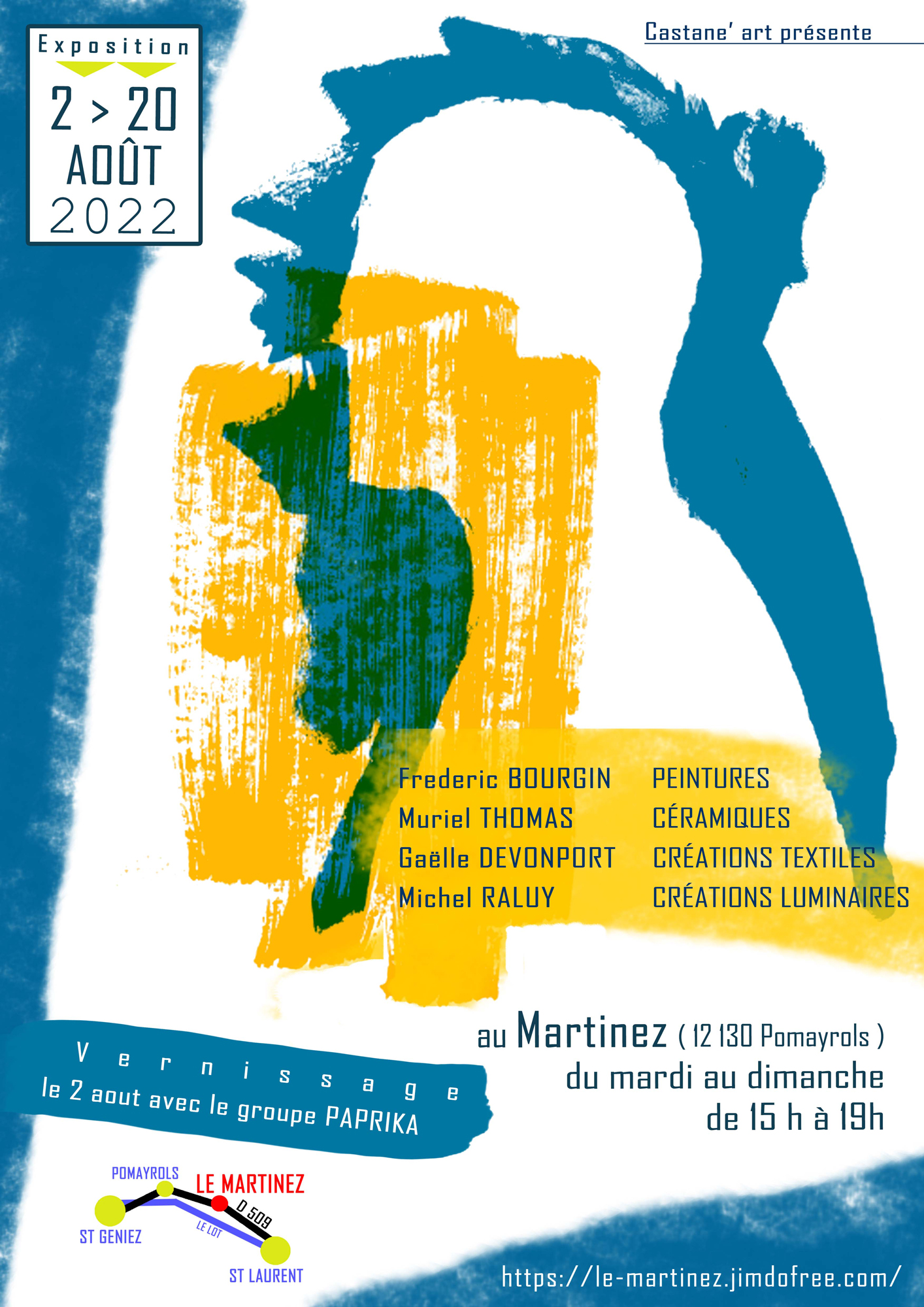 Affiche Exposition Collective 2022 au Martinez