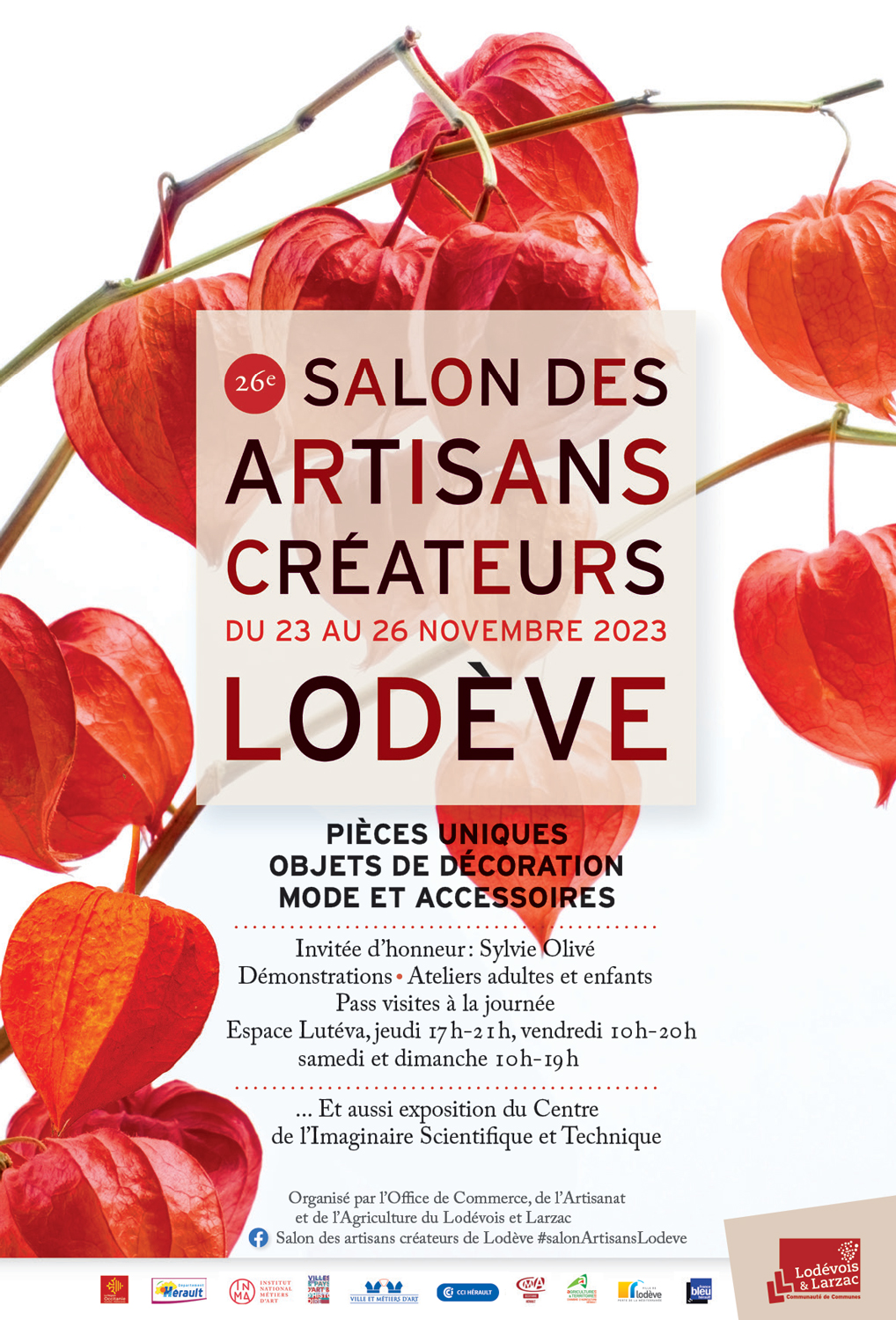 Affiche du salon des artisans de Lodève - 2023