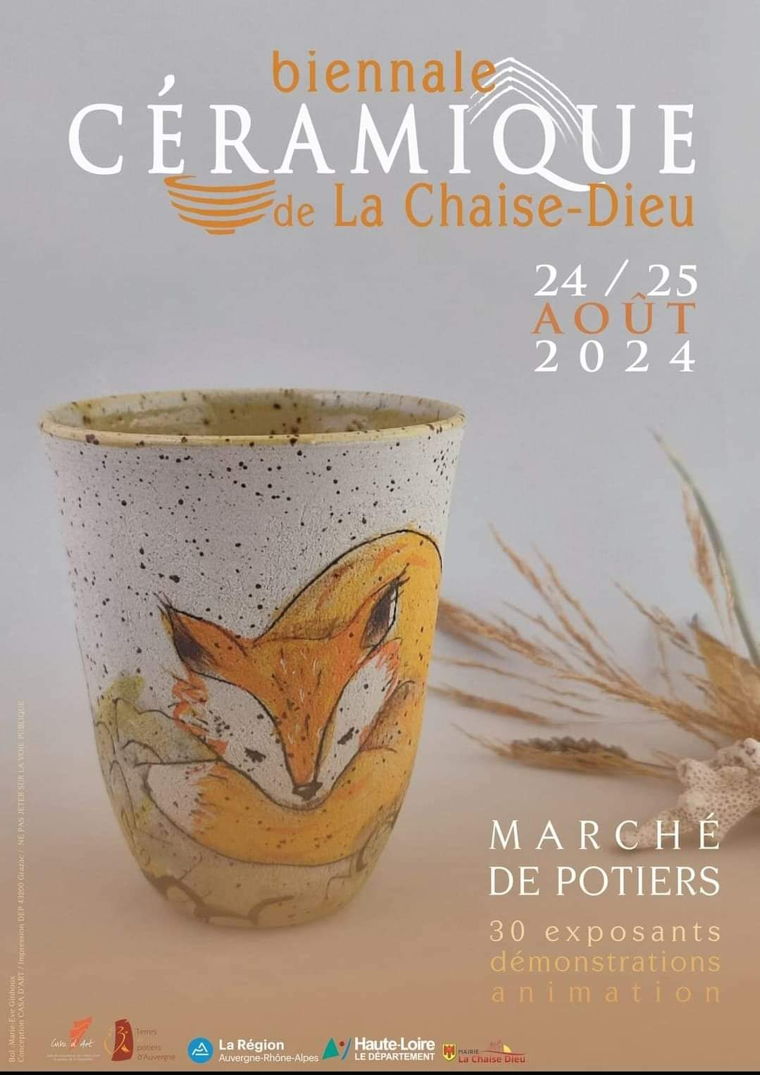 Affiche de la biennale Céramique de la Chaise-Dieu 2024
